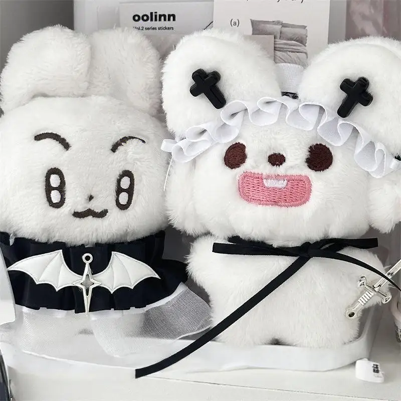 

Cute Plush Doll Clothes For 10cm Pink Bow Lace Skirt Maid Uniform Dress Suit Doll Clothes Sweet Doll Accessories Gifts For Girls