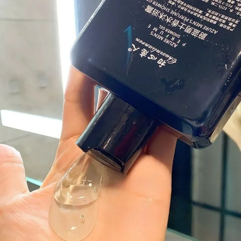 Gentle Azure Blue Men's Cologne Shower Gel for 24H Hydration & Skin Revitalizing - Infused with Subtle Scent Lasting All Day