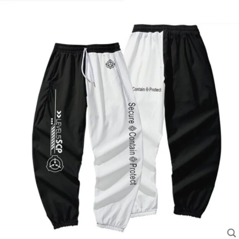 Scp Foundation Pattern Joggers Pants Men Streetwear Hip Hop Boys Elastic Trousers Men Clothing Cosplay Costume