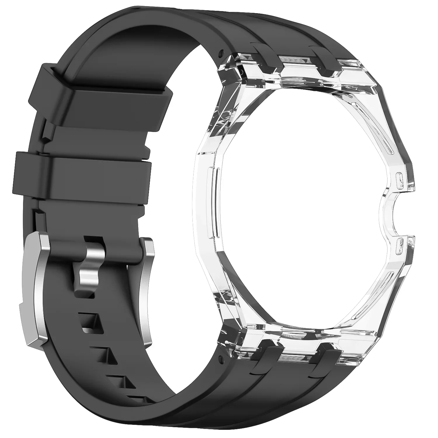 Transparentes Gehäuse + Modifikationsset mit Flüssigsilikonarmband für Swatch X AP Royal Pop Uhrenarmband Swatch X AP Royal Pop Correa – Detail 32
