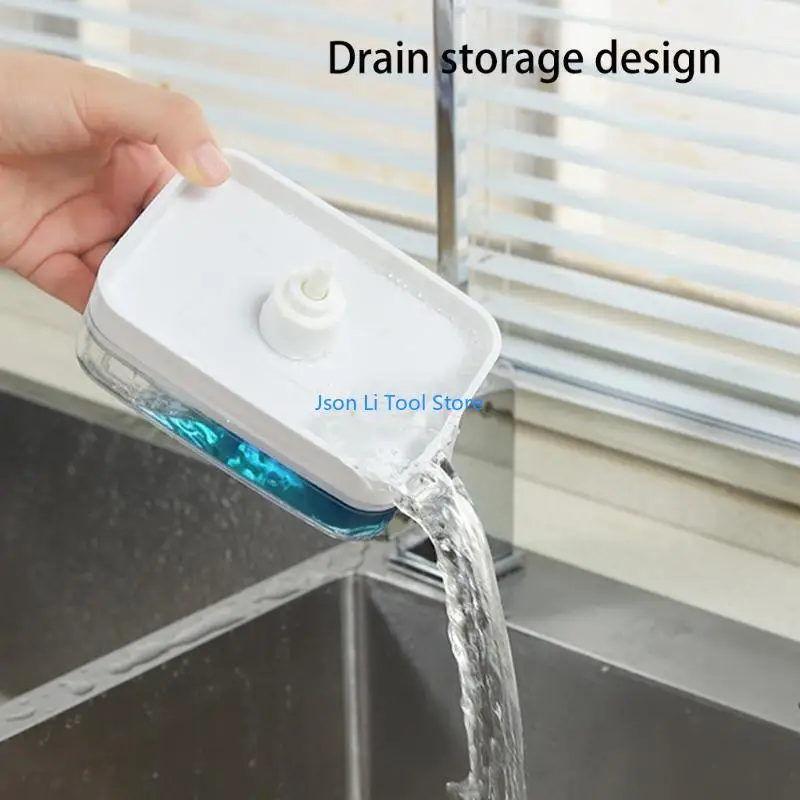 スポンジを含むスポンジホルダー料理洗剤ディスペンサーを備えたY08D石鹸ディスペンサー