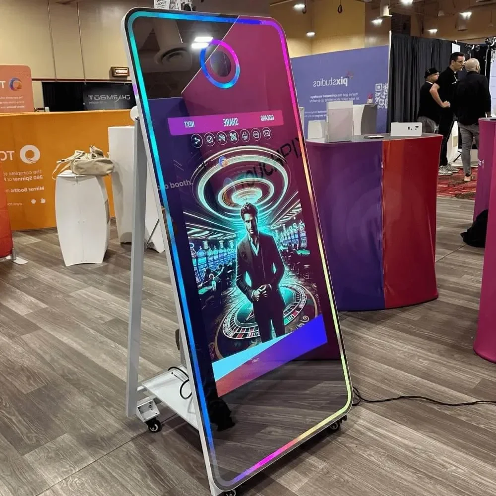 Smart 70 Inch Screen Magic Mirror Photo Booth With C amera And Printer Digital Interactive Mirror Photobooth