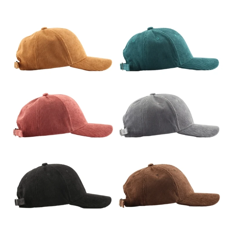 

Warm Corduroy Baseball Caps with Adjustable Strap for Autumn Winter Hiphop Hat Dropshipping