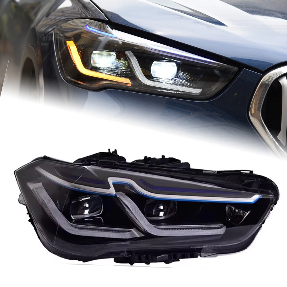 

Car Lights for BMW X1 2016-2021 E84 LED Auto Headlight Assembly Upgrade Bifocal Lens Angel Eye Design Signal Lamp Accessories