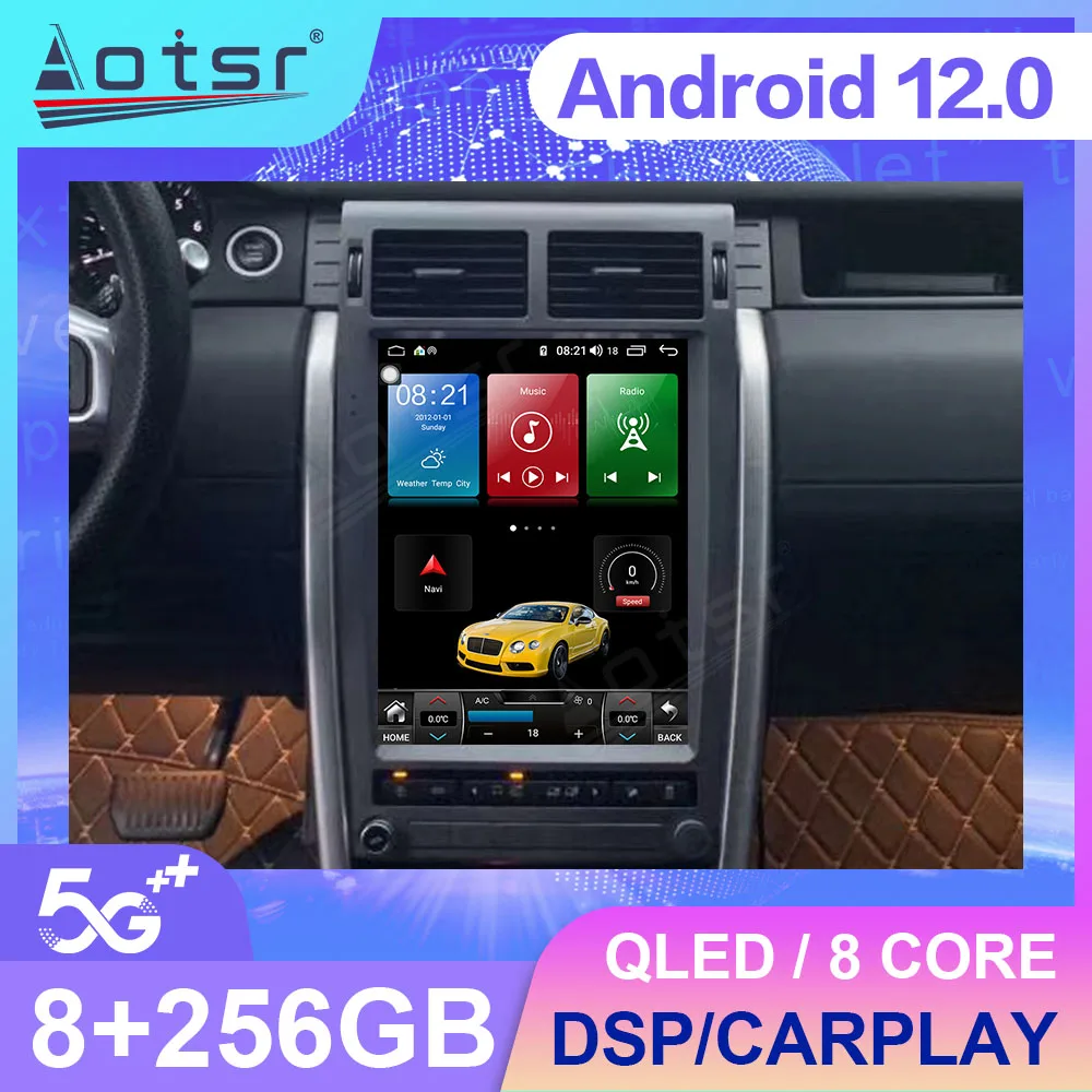 Android 13 256GB Tesla Car Radio For Land Rover Discovery Sport 2016-2020 with Buttons GPS Carplay Stereo Headunit Multimedia