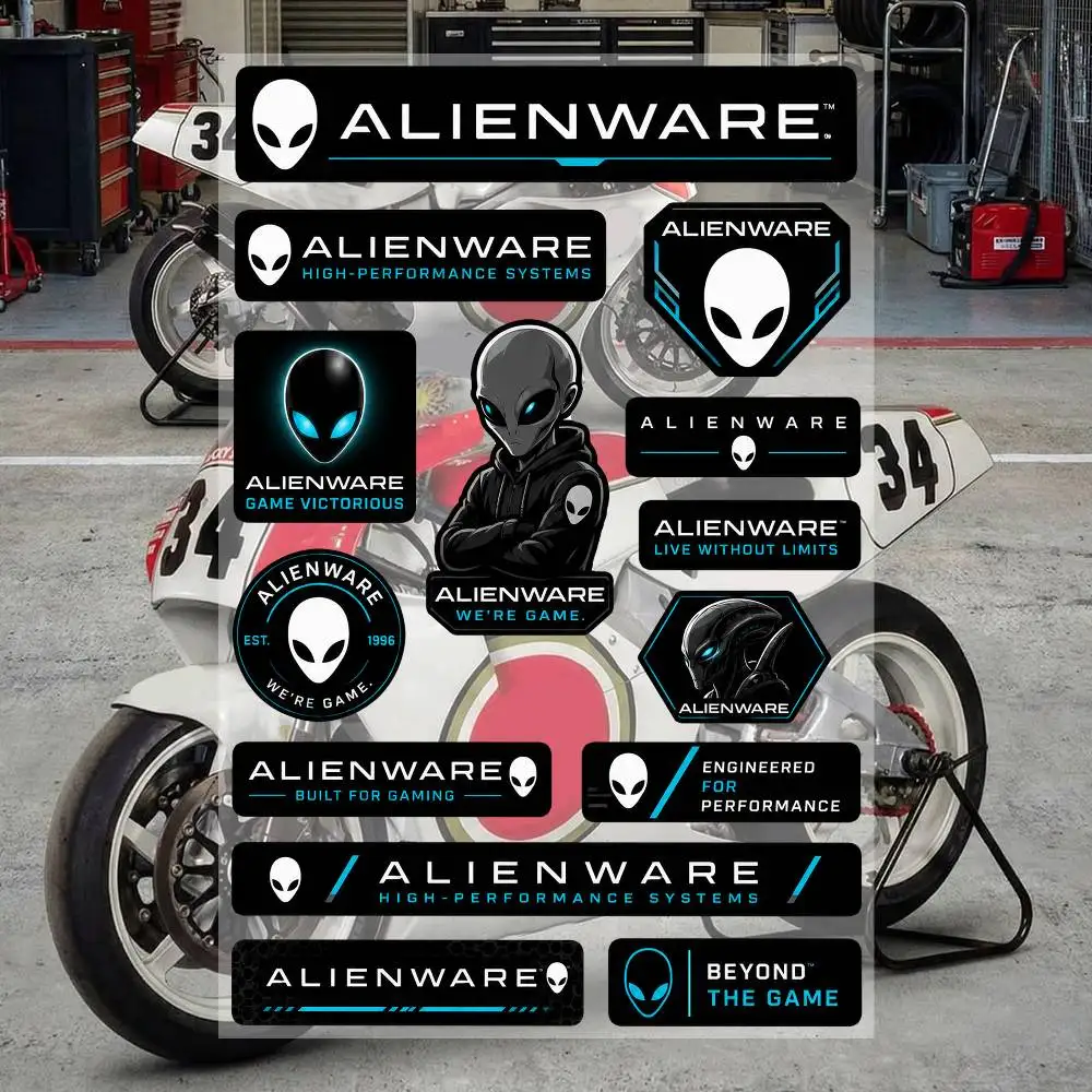 A-liE-nwA-rE- Ästhetische Graffiti-Aufkleber, wasserdichte PVC-Aufkleber für Auto, Motorrad, Skateboard, Helm, Notizbuch