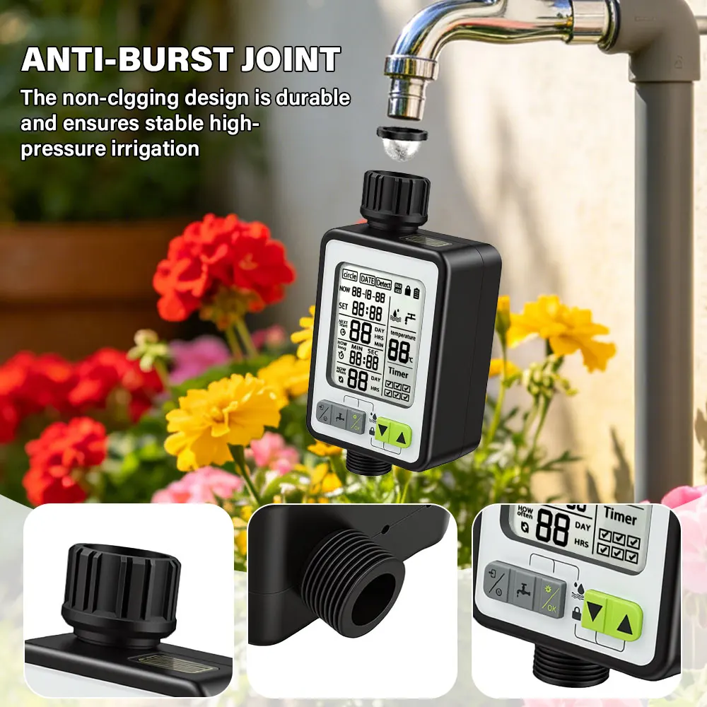 Digital Water Timer Automatic Garden Irrigation Controller Water Saving System With LCD Screen For Outdoor Plants Lawn