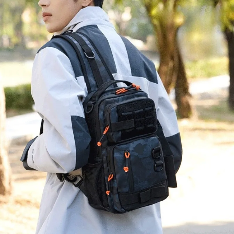 City Jogging Bag Lure Fishing Bag Men's Waterproof Large Capacity Shoulder Sling Bags Multi-functional Outdoor Angling Sports
