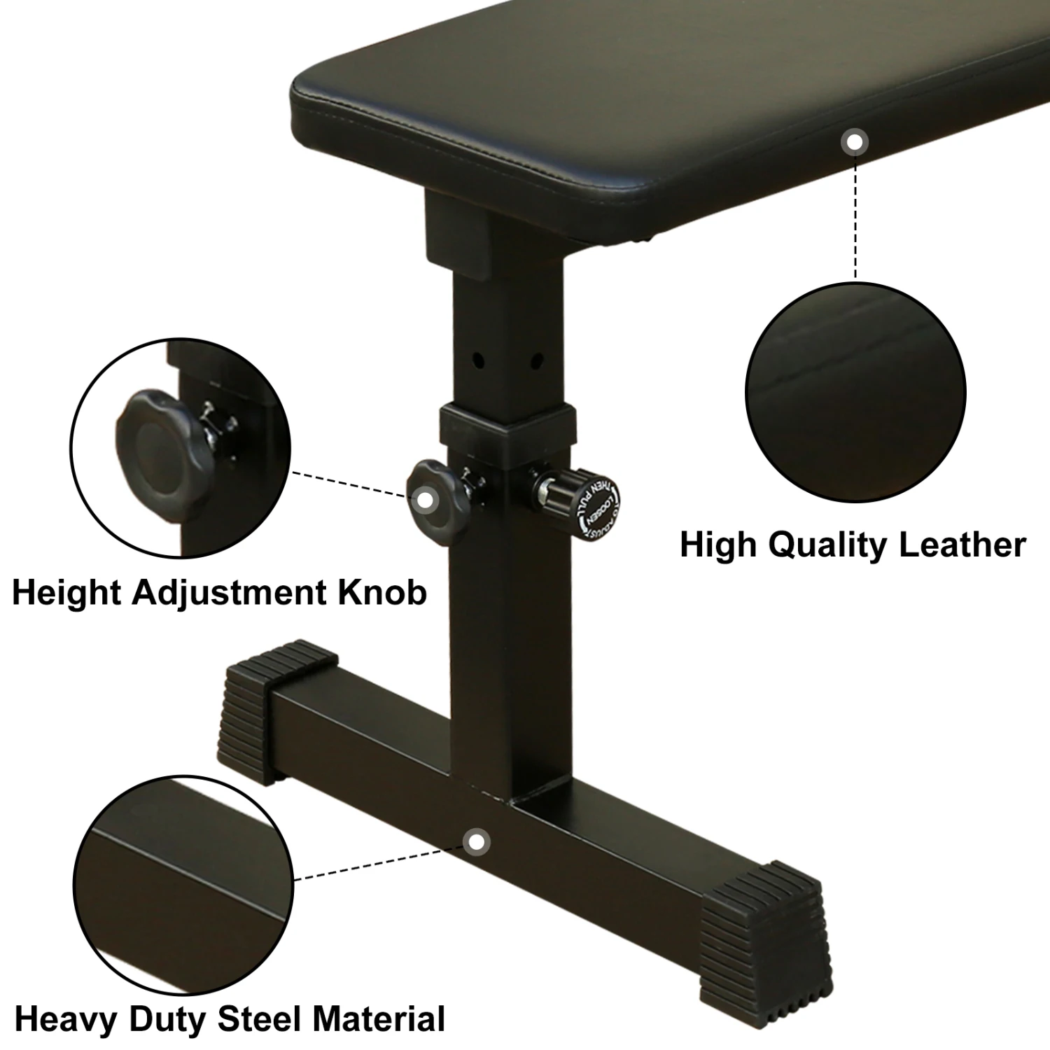 

THE Flat Weight Bench for Strength Training W/ 5-Level Adjustable Height