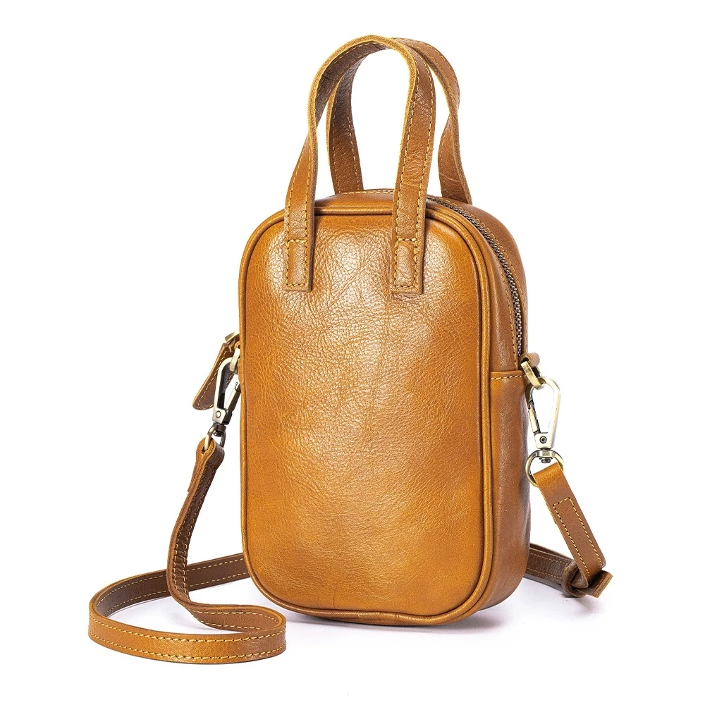 

Новая сумка для мобильного телефона из натуральной кожи 2026 года, ретро-стиль, на одно плечо или через плечо, портативная