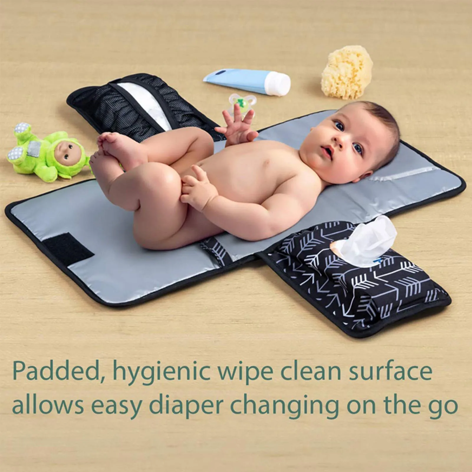 

Waterproof Foldable Diaper Changing Pad Convenient to Use Multipurpose Travel Bag Suitable for Baptism Gender Reveal Gifts