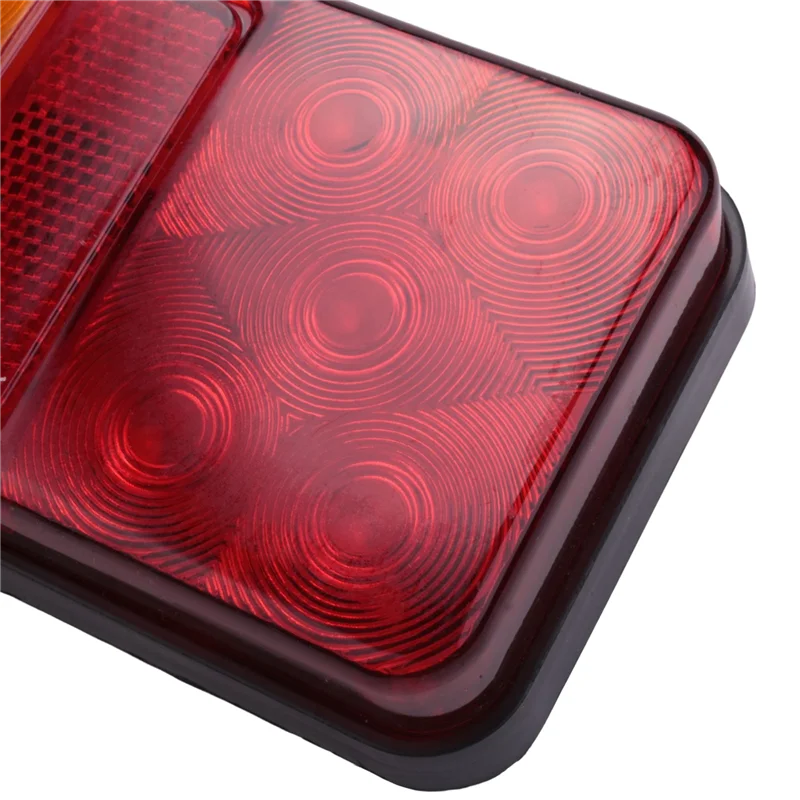 

2 шт. автомобильный светодиодный задний фонарь для прицепа 12 В-80 В, боковой фонарь для грузовика, 10 светодиодов, указатель поворота для грузовика, лодки, пикапа, RV UTV-A28K