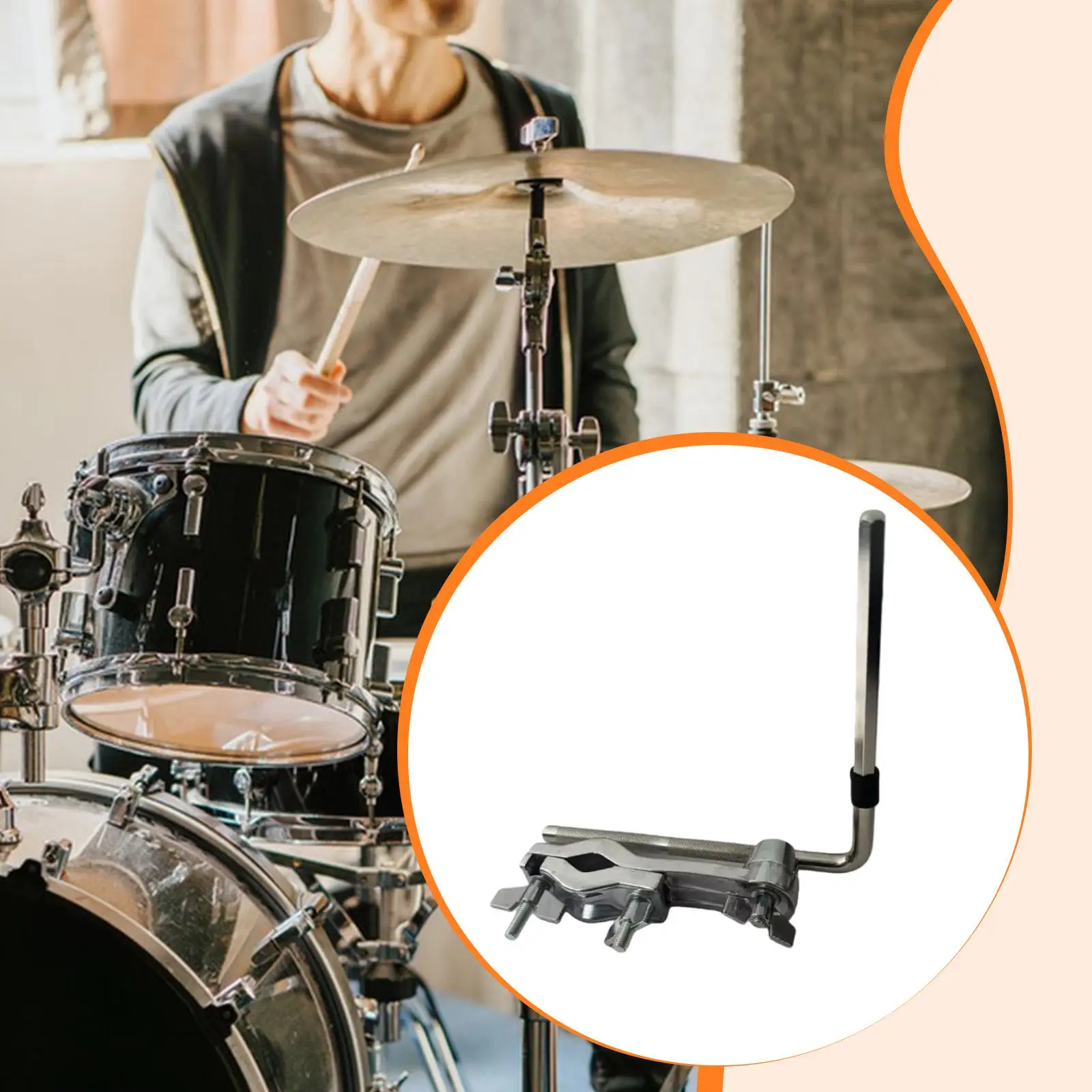 

Монтажный зажим для барабанной установки, подставка, удлинитель, регулируемый портативный монтажный кронштейн для брызговиков тарелок, барабанщик для начинающих