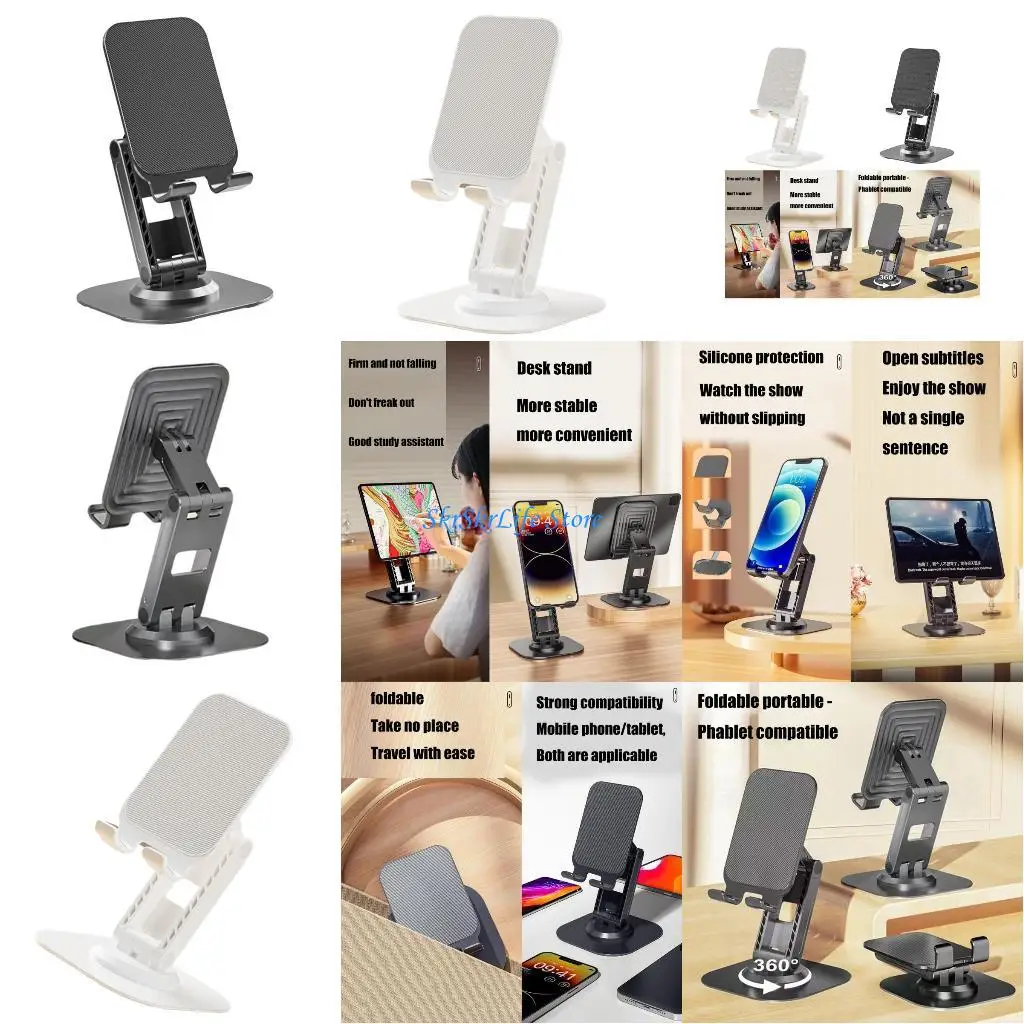 

E65E Портативный кронштейн для мобильного телефона, вращающийся на 360 градусов, складной держатель для мобильного телефона,