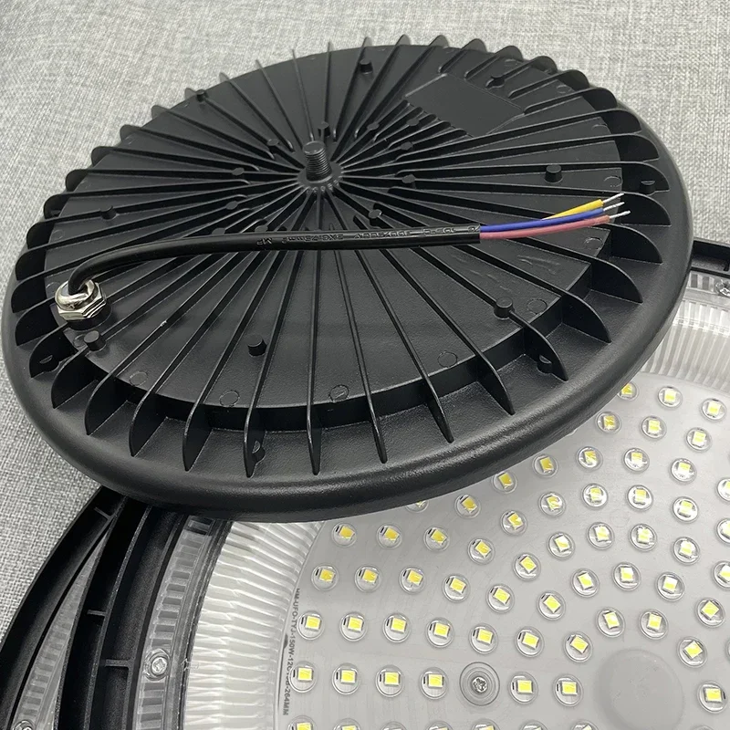 매우 밝은 UFO LED 하이베이 조명, 방수 상업 산업 시장 창고 차고 워크샵 램프, 100W, 150W, 200W, 85-265V