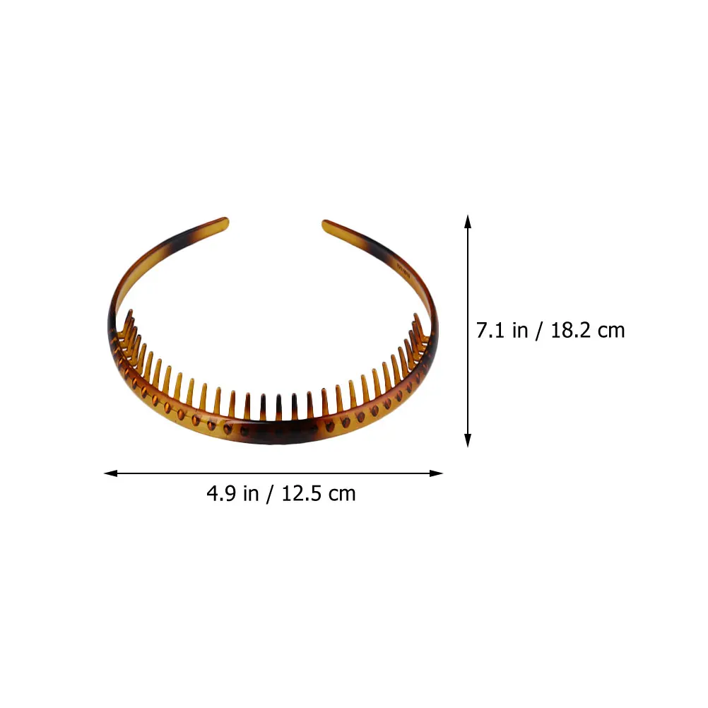 

4Pcs Head Hoops for Women Girls Lightweight Toothed Hair Bands with Strong Grip for Makeup Shower Exercise Comb Hair Accessories