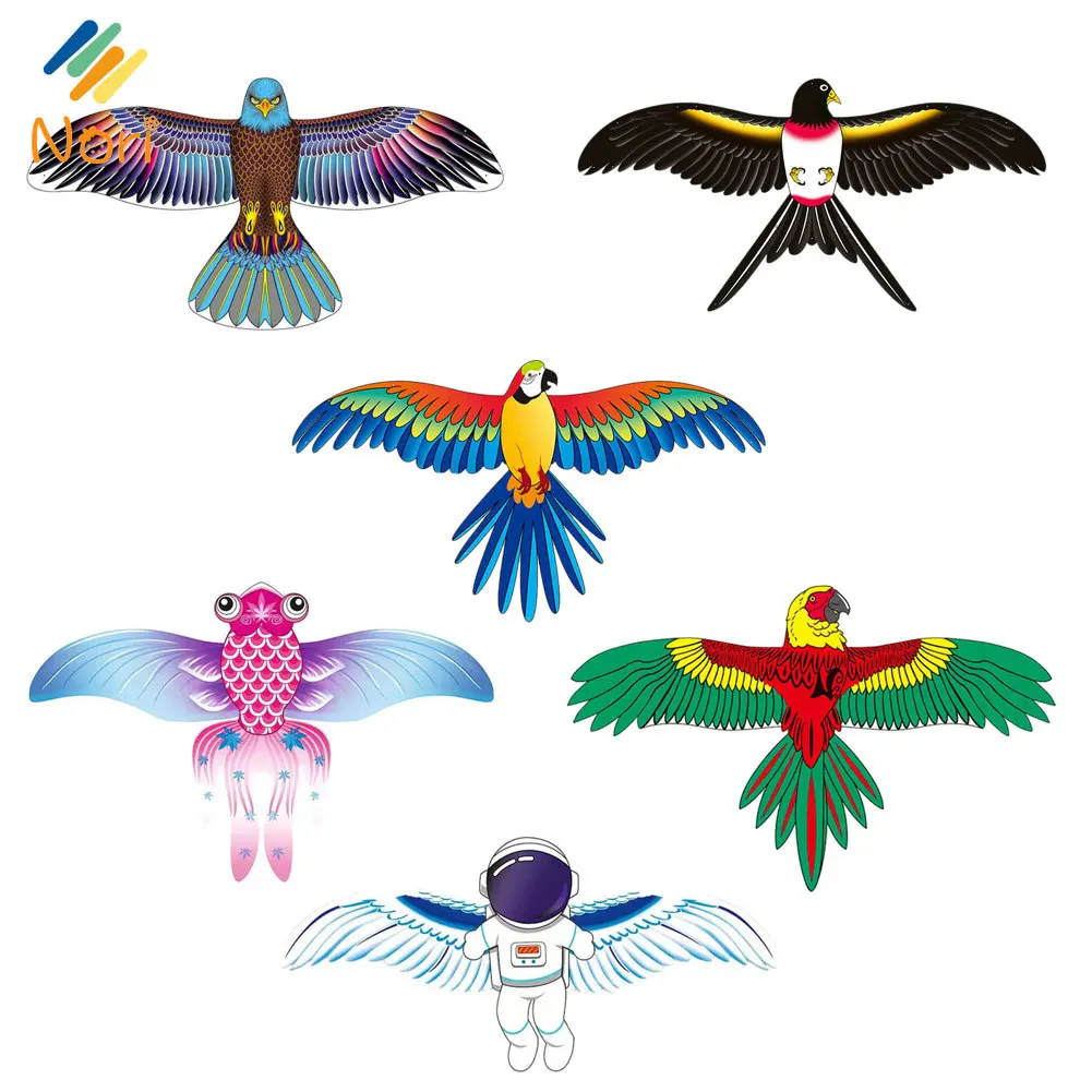 Nori-Mini cometa bonita de 35cm con línea de cometa de 30 metros, mariposa, pez dorado, pipa de sirena con mango, cometa voladora para niños, juguetes para exteriores