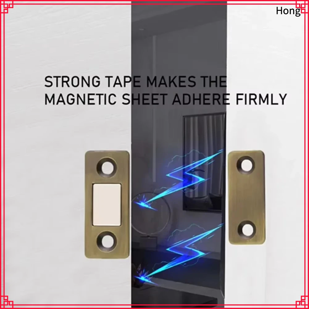 2pcs/Set Strong Door Closer Magnetic Door Catch Latch Door Magnet Furniture Cabinet Cupboard Screw / Sticker Ultra Thin