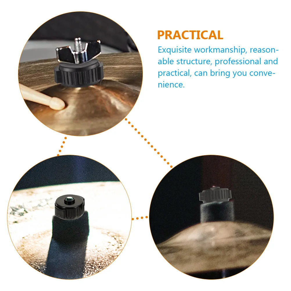 

6 Pcs Quick Release Hat Cymbal Lock Drum Accessory Universal Wing Nut Plastic Cap Stopper Part Replacement Parts