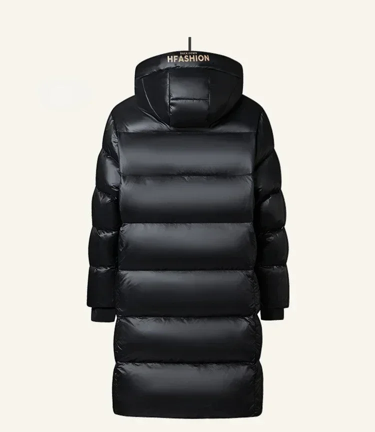 Winter Men's Down Jacket High Quality Thicken Waterproof Thermal Coat Men Lengthened Solid Color Short Hooded Warm Coats 3XL