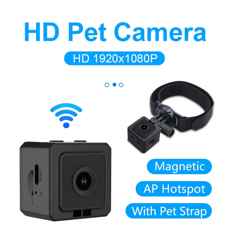 

Магнитная карманная камера для домашних животных, спортивная мини-видеокамера, умная носимая мини-камера для тела, беспроводной видеорегистратор для прогулок с собаками и кошками