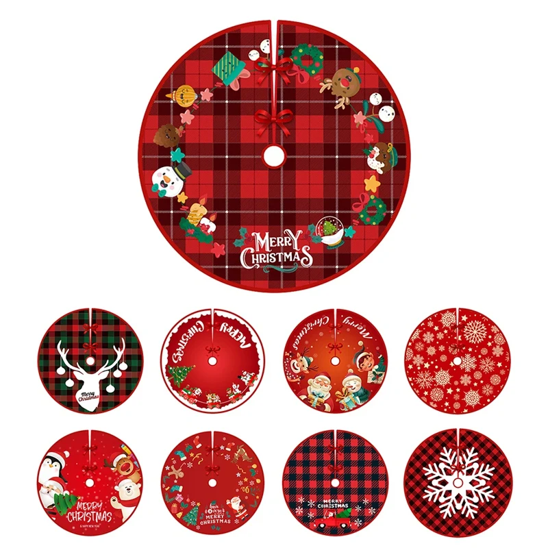 Christmas Tree Skirt Carpet Floor Mat Outdoor Blanket Xmas Floor Mat Cover Home Party New Year Decoration