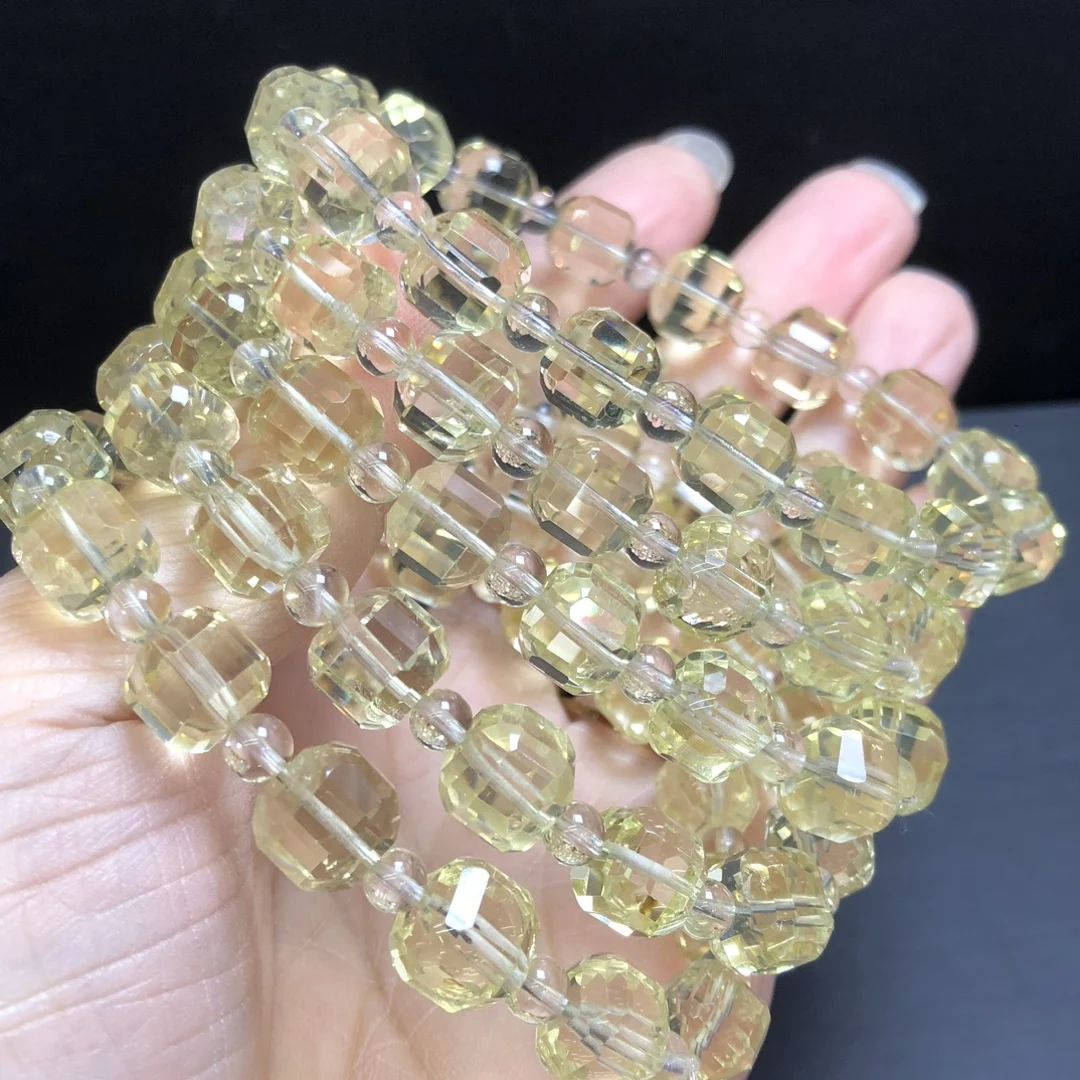 

1 шт. Fengbaowu натуральный куб цитрина браслет 8 мм кубические бусины кристалл Рейки целебный камень модные украшения подарок для женщин и мужчин