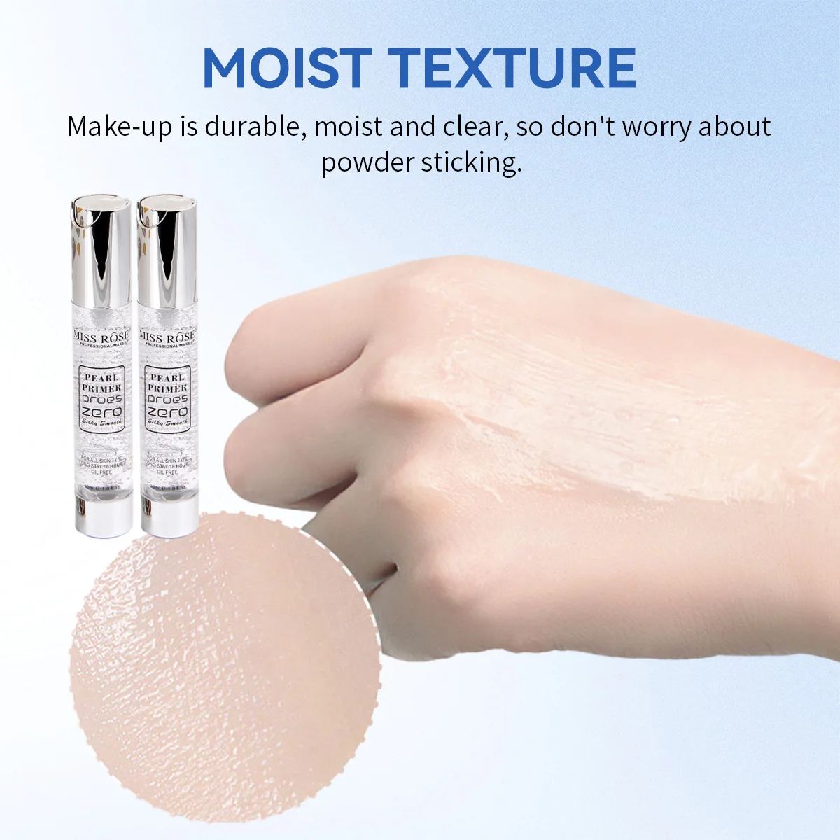 MISS ROSE Makeup Primer Transparent Lightweight Long Lasting Isolation Cream Easy Apply Hide Pores Moisturizing Face Base Makeup