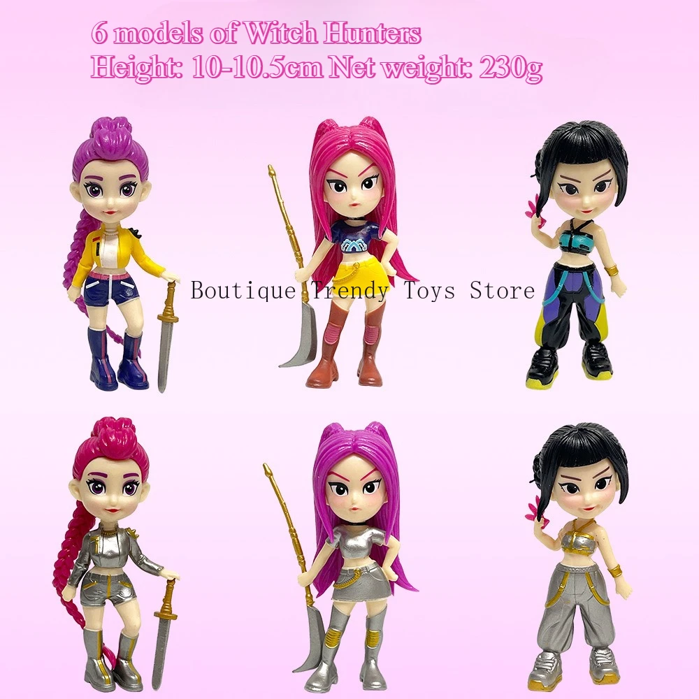 جديد قسط Kpop نمط شيطان هنتر أنيمي تمثال جمع فتاة الموضة سطح المكتب زخرفة فاخرة هدية السنة الجديدة لهواة الجمع