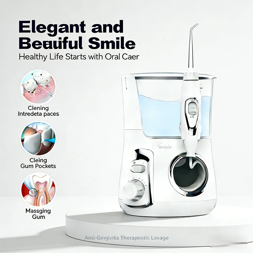 

Электрический ирригатор для полости рта, настольный, 800 мл, 10 режимов, 5 сменных насадок, для семейного здоровья