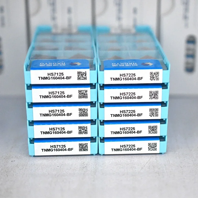 Imagem -04 - Cnc Carbide Turning Inserções Ferramentas de Corte Torno Pvd 10 Pcs 100 Original Tnmg Tnmg160404 Tnmg160408 bf Hs7125 Hs7225