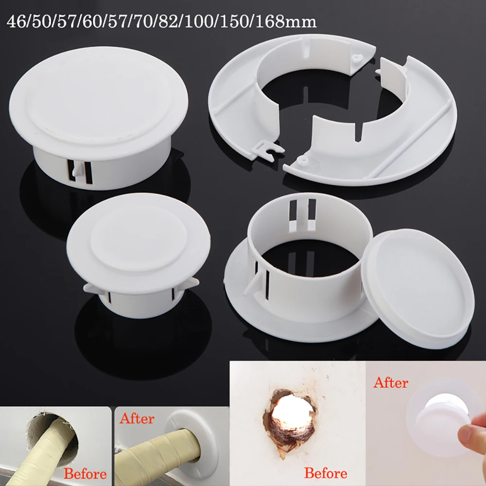 

Wall Hole Blocking Plastic Decorative Cover Air-Conditioning Hole Plug Vent Cover Reserved Hole Sealing Panel Pipe Cable Passage