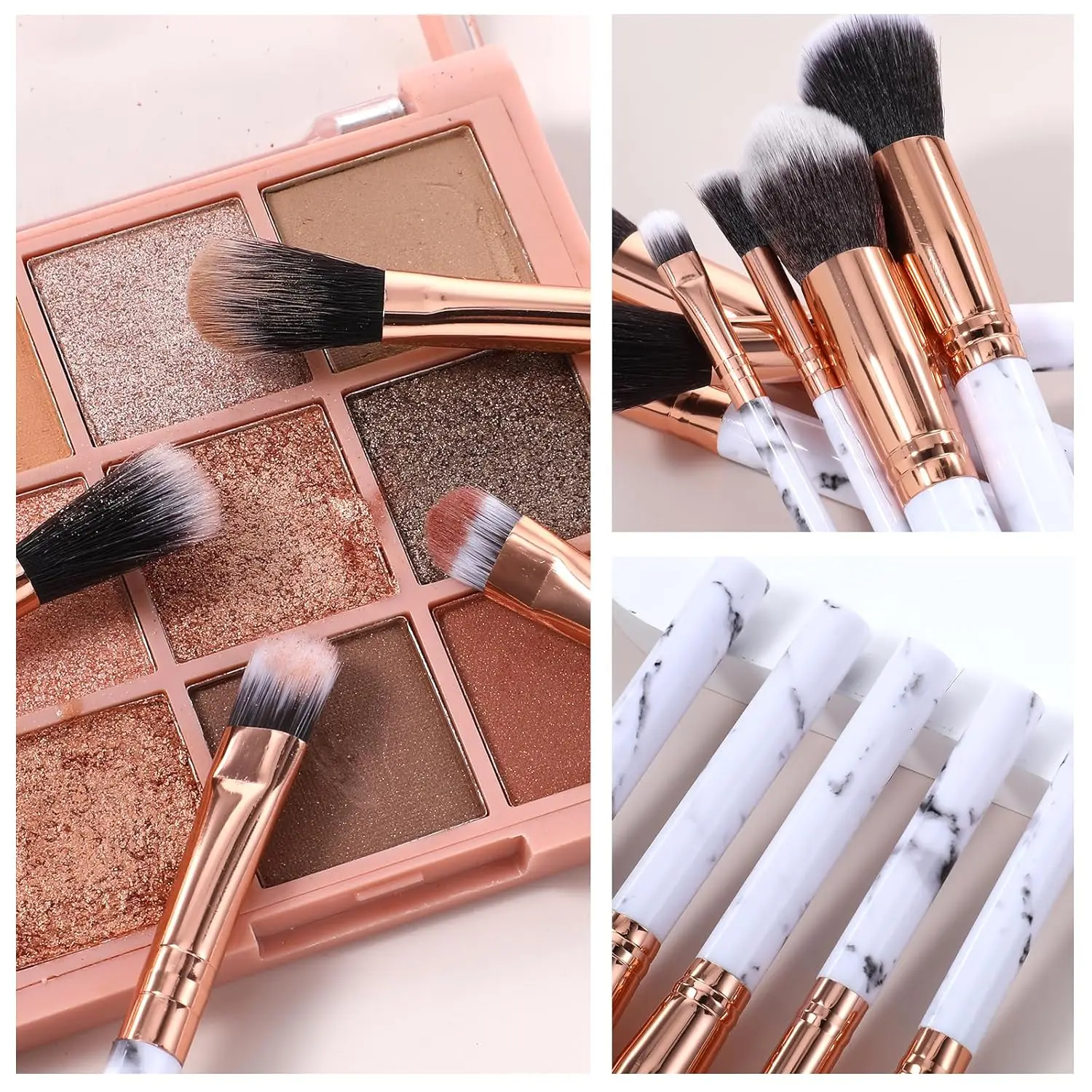 Professionona 10 Stuks Make-Up Borstels Set Zachte Pluizige Oogschaduw Foundation Blush Poeder Mengen Cosmetische Full Set Vrouwelijke Make-Up Tool