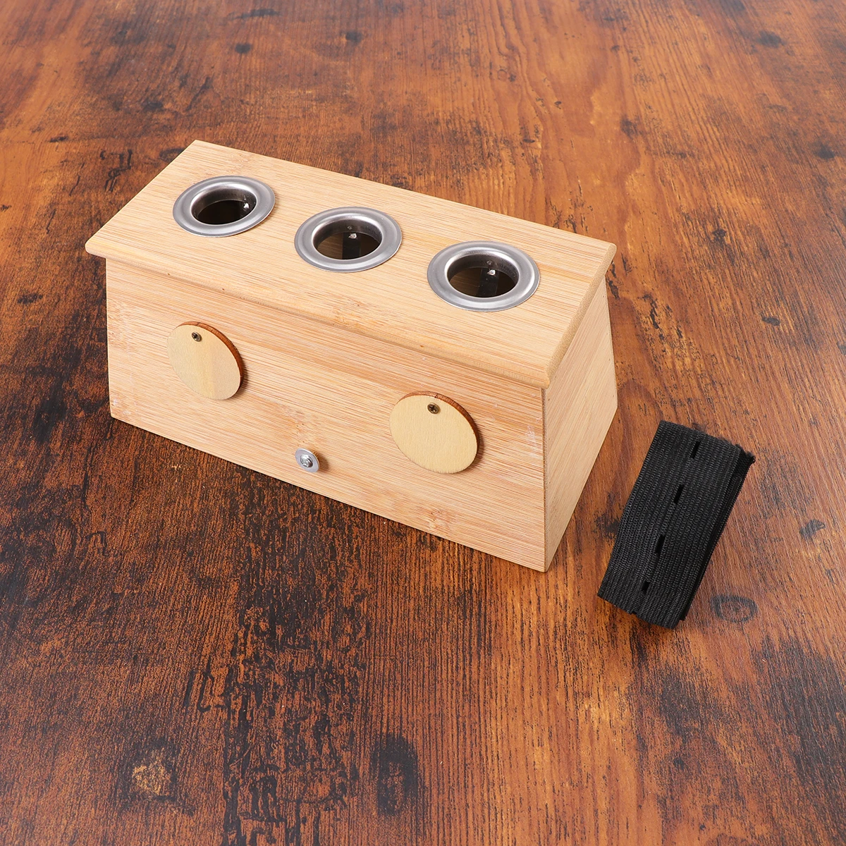 

1Pc Bamboo Moxibustion Box Temperature Control Health Moxibustion Treatment Box for Spa Home (3 Holes)