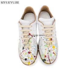 Hot Sale Men's Casual Lace-Up Sneakers Flat Sheos Multicolor Graffiti Couple Jogging Shoes Outdoor Luxury Brand Shoes Mujer 2024