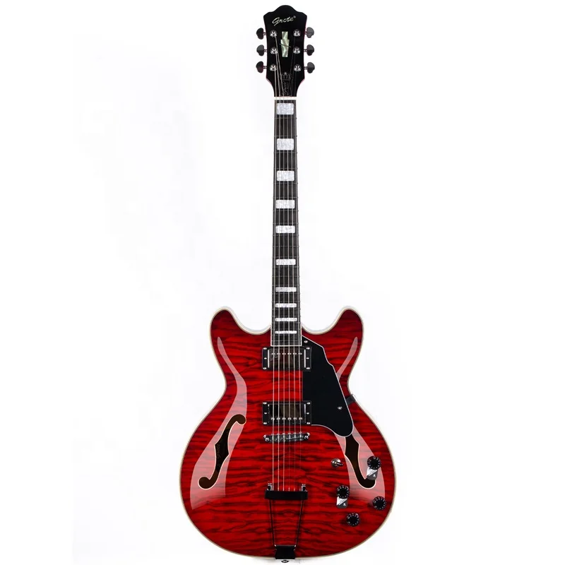 

Guitar Electric Custom Semi-Hollow Body Electric Guitar Arched-top Coils Splitting GYS-35 Electroacoustic Guitar