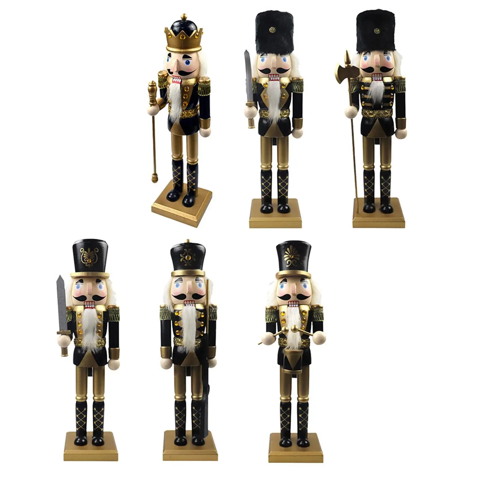 Christmas Nutcracker Figurine Christmas Decoration Nutcracker Figures Puppet for Festival Table Centerpiece Desk Cabinet Party