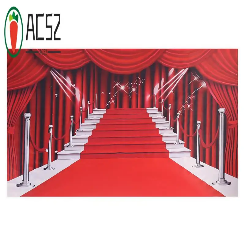 AC52-1 Piece Red Carpet Fabric Red Curtain Backdrop Banner Photography Backdrop Photo Background Studio Prop For Decorations