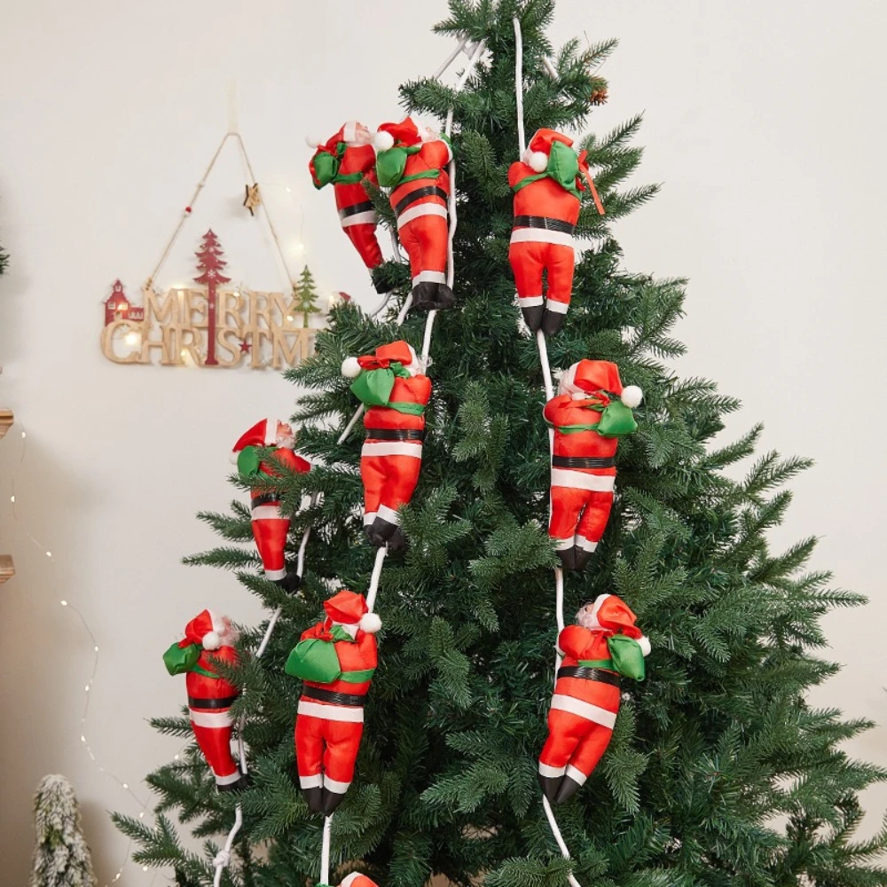 

Santa Claus Can Climb Rope Climbing Rope Santa Claus Doll Christmas Decorations Ornaments Event and Party Supplies Gifts 25cm