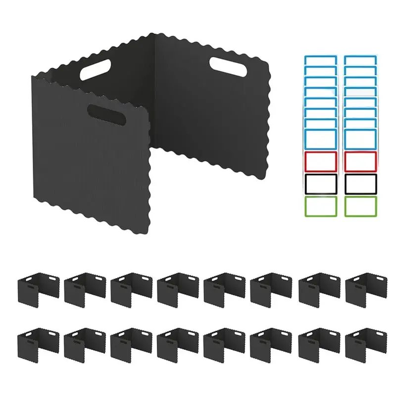 DT37 12-Piece Desk Dividers For Students, Privacy Folders With Handles, Reusable Classroom Screens