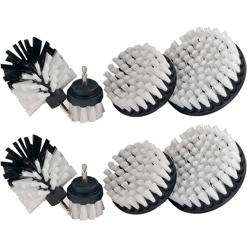 

8-Piece Drill Brush Cleaning Tool For Car Cleaning, Scrubbing And Cleaning, Bathtub Brush Tile Brush Scrub Brush