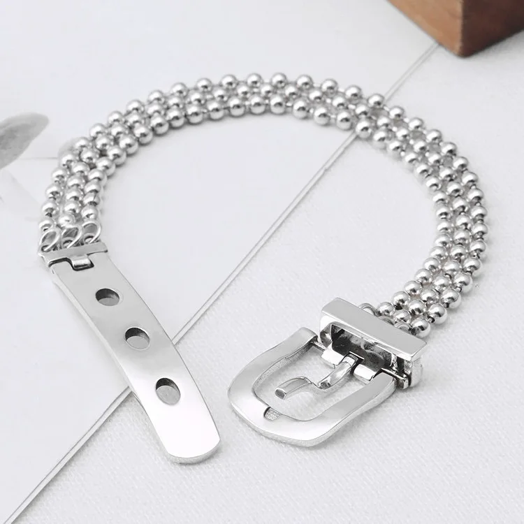 925 Sterling Silver Bracelets for Women Men String Accessories Trend Belt Shape Pendant Party Jewelry Gift