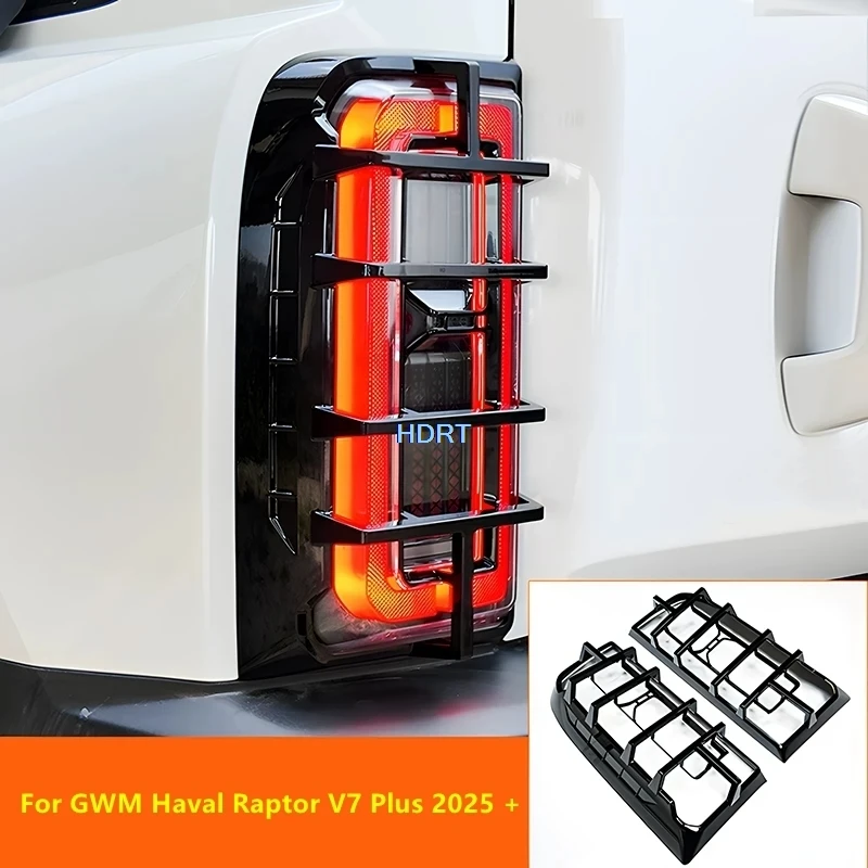 Car Styling Tail Light Cover Rear Fog Lamp Shell Frame Kit For GWM Haval Raptor V7 Plus 2025 + Protector Decoration Accessories