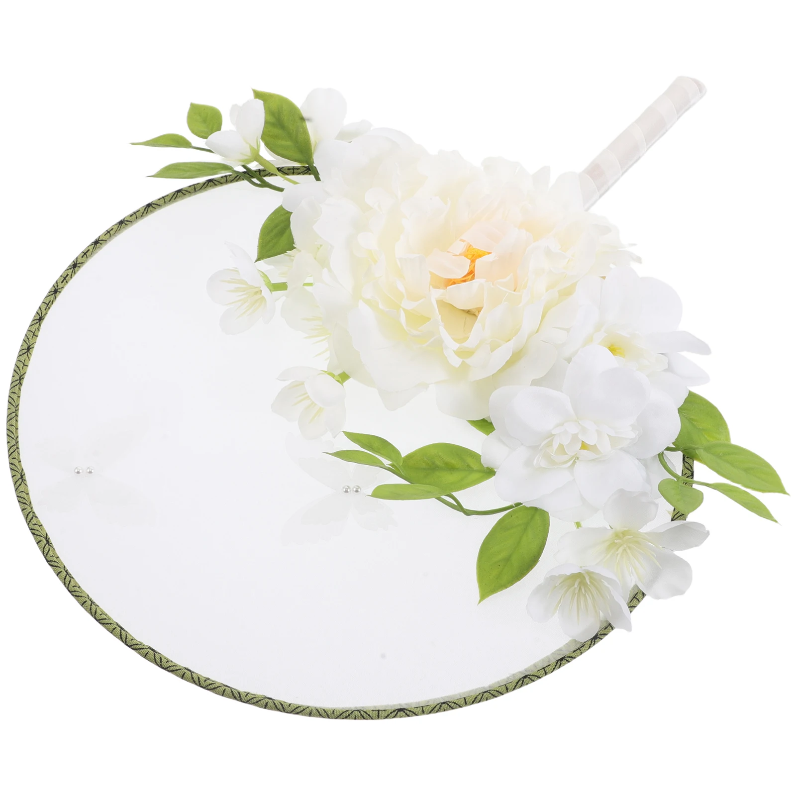 

New Style Round Fan Elegant Tassel Realistic Flower Vintage Handheld For Wedding Dance Summer Decor Chinese Fan Handheld Fans