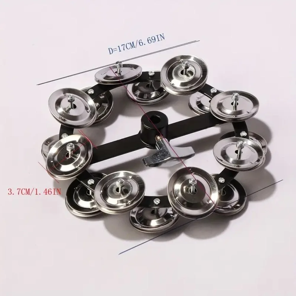 Drum Set Accessories Hi Hat Tambourine Silver Gold Single Row Double Row Percussion Parts Musical Rhythm Assist Rhythm