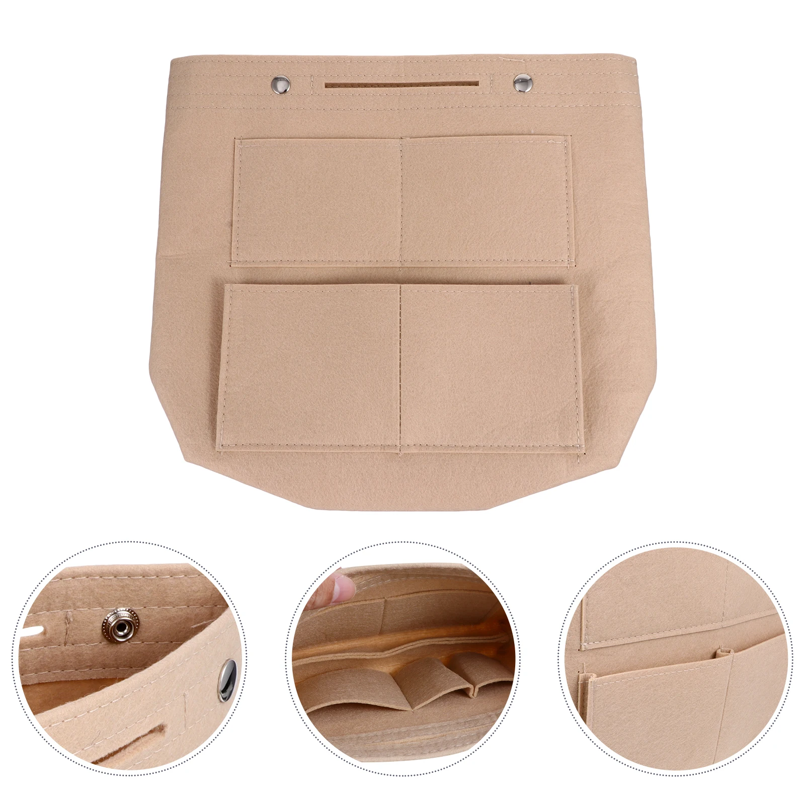 

Felt Storage Bag Cosmetics Pouch Large Capacity Liner Portable Travel Makeup Bag Versatile Outdoor Pouch Durable Women Gift
