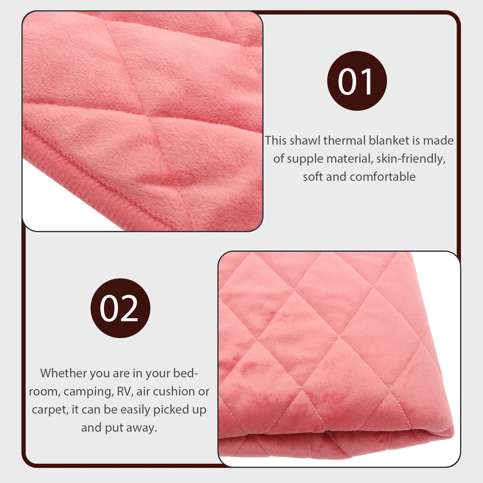 

Electric Heating Blanket Home Office Warm Blanket Usb Portable Reusable Winter Gift For Women Easy Carry