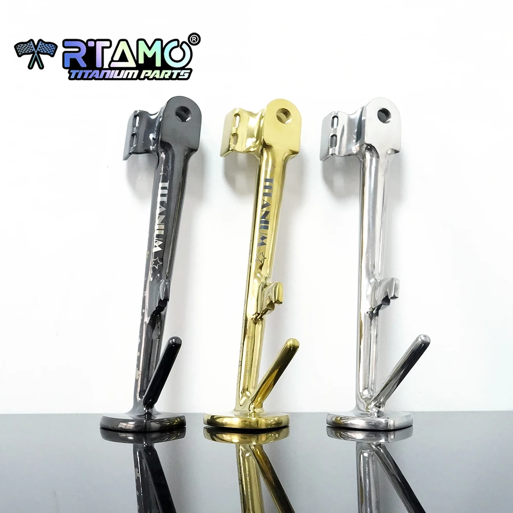 RTAMO Titanium Alloy Side Stand Motorcycle Kickstand for Yamaha NVX155/AeroxSports
