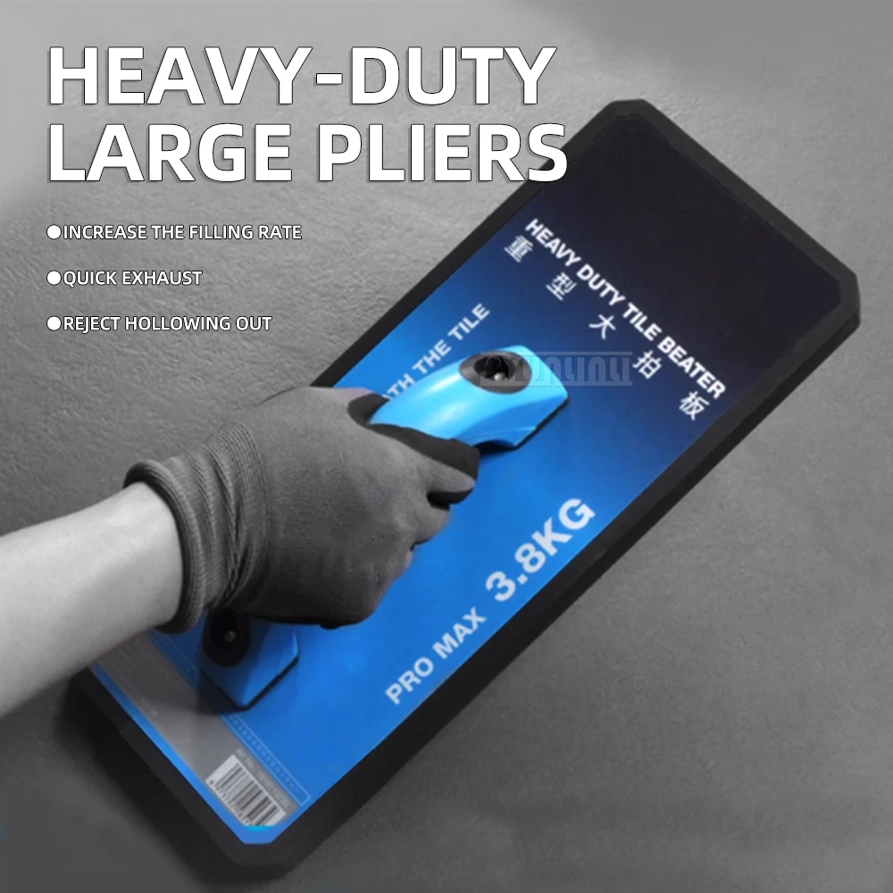 3.8KG Heavy-duty large slab brick hammer Slate clapper masonry special paving tool Tile rubber large pressing machine clapper