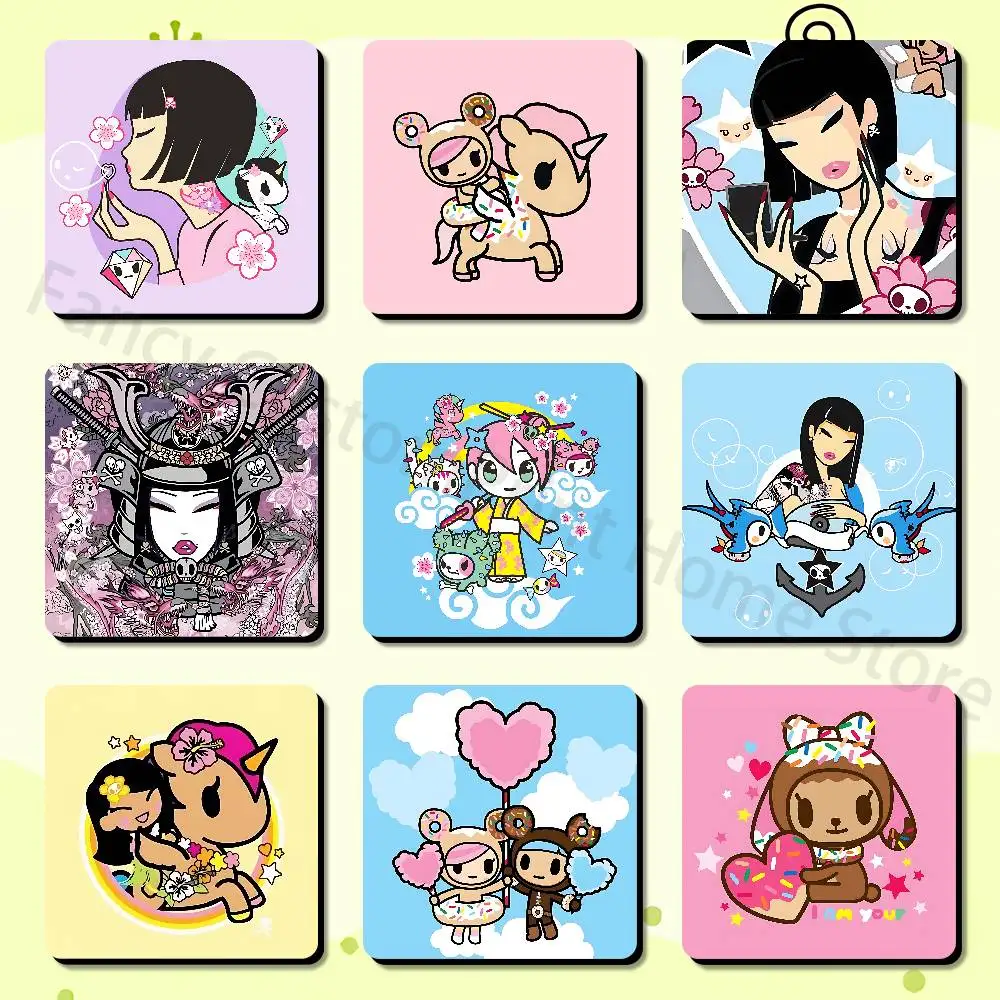 

T-Tokidokis Girl Fridge Freezer Refrigerator Magnets Metal Cabinet Magnetic Sticker Cover Home